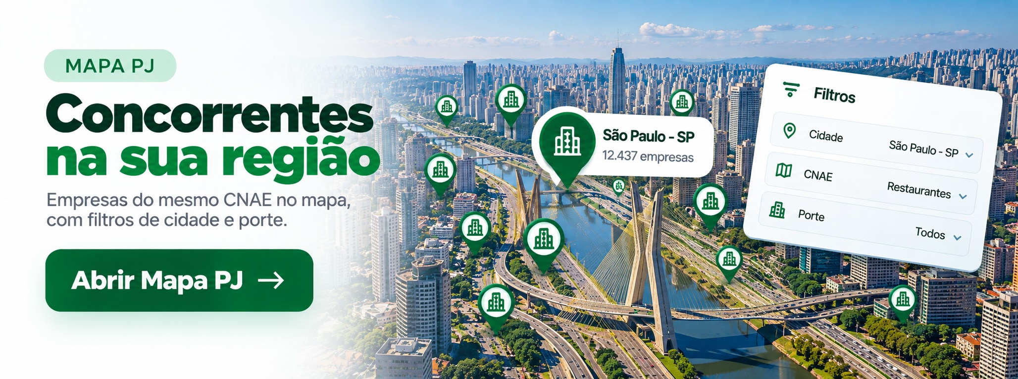 Mapa PJ — concorrentes na região