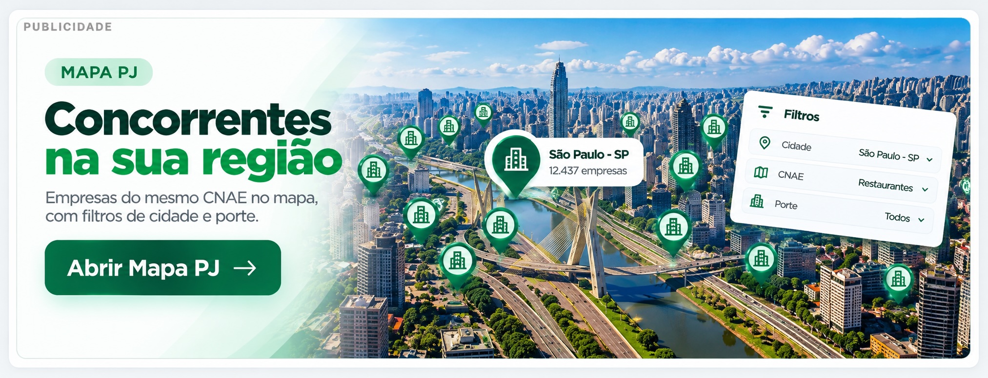 Mapa PJ — concorrentes na região